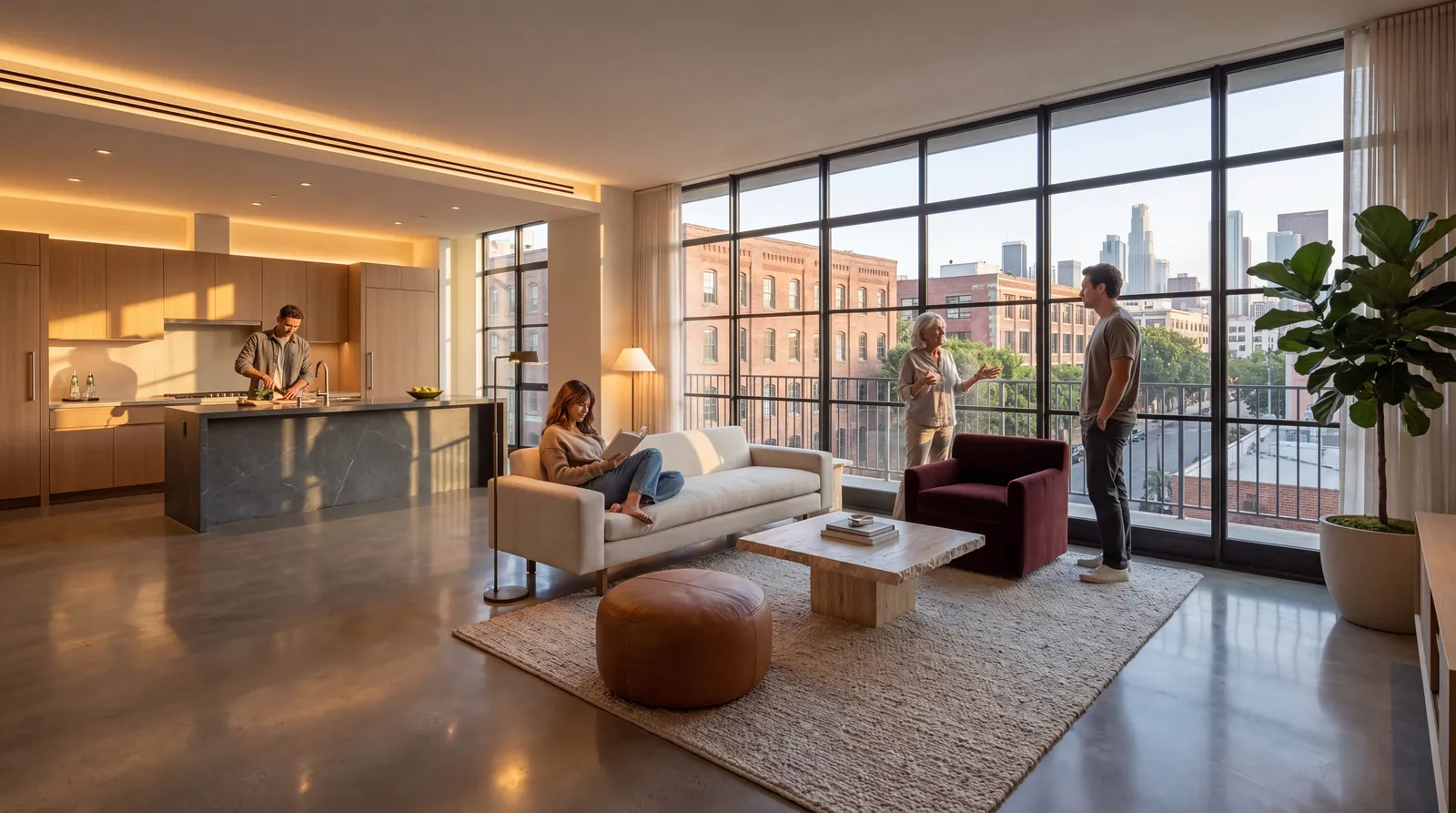 The model apartment living room