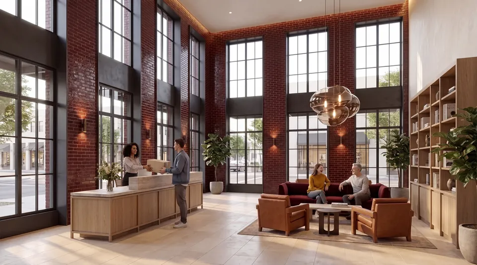 The lobby and concierge