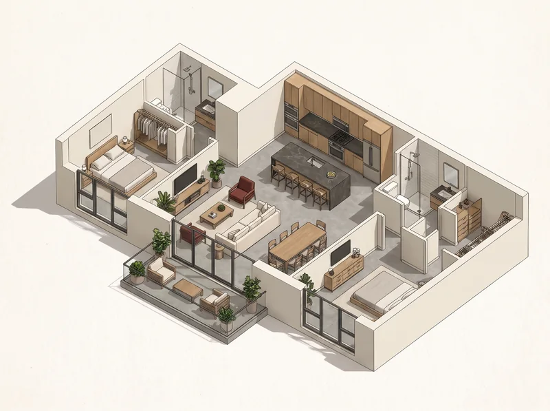 3D floor plan of The Hover